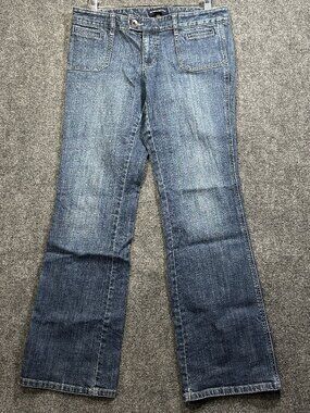 Banana Republic Jeans Womens 12 Cotton Stretch Bootcut  Medium Wash Pockets